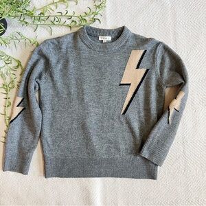 THML Gray Lightning Bolt Sweater